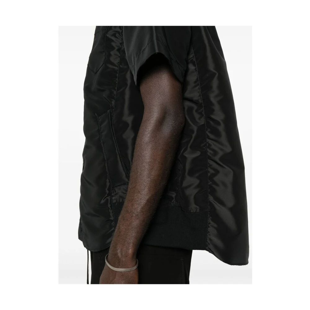 Sacai Zwarte Knoopsluiting Klassieke Kraag Shirt Black Heren