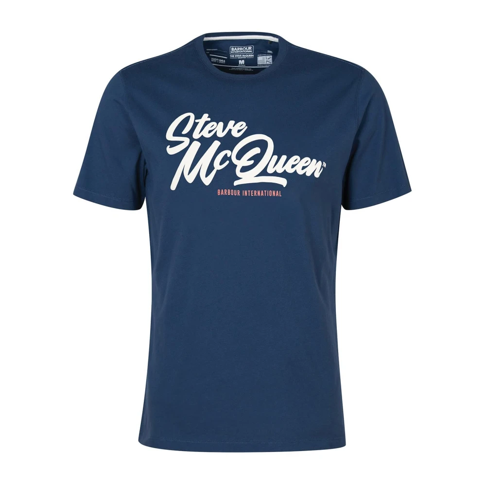 Barbour Murrey Grafisch T-Shirt Steve McQueen Collectie Blue Heren