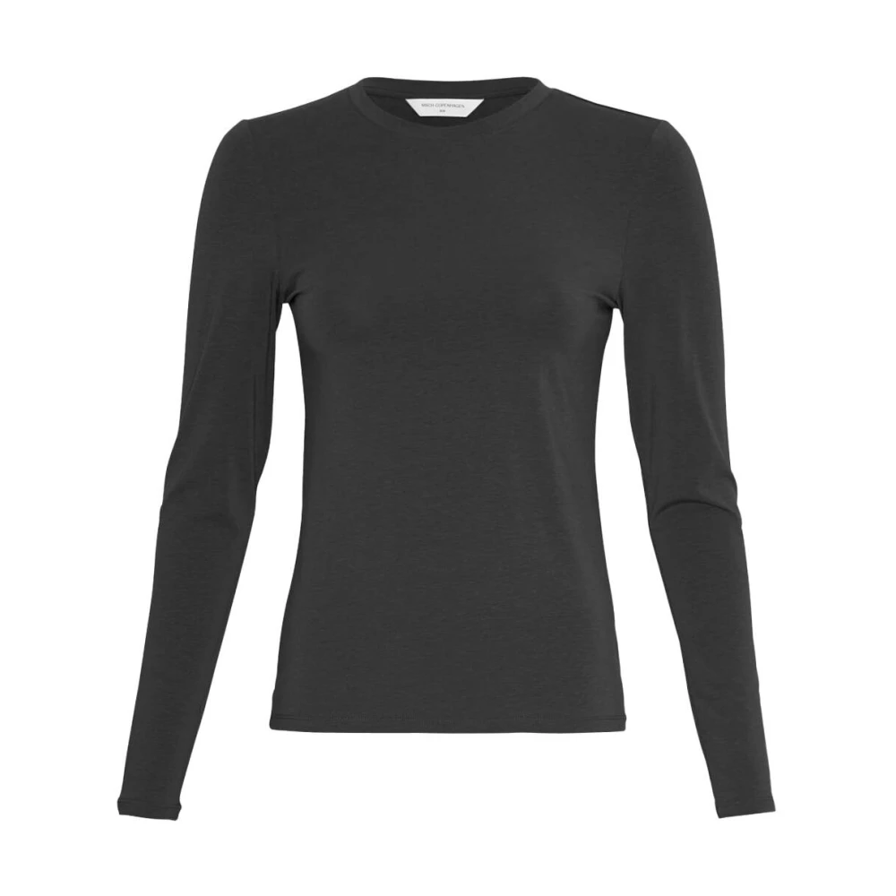 moss copenhagen Betrina Lange Mouw Top Black Dames