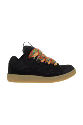 sneakers-femme-cuir-noir-multicolore