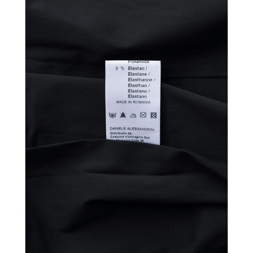 Daniele Alessandrini Slim Fit Basic Overhemd Black Heren