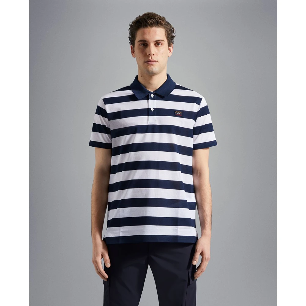 PAUL & SHARK Katoenen Piqué Polo Blue Heren
