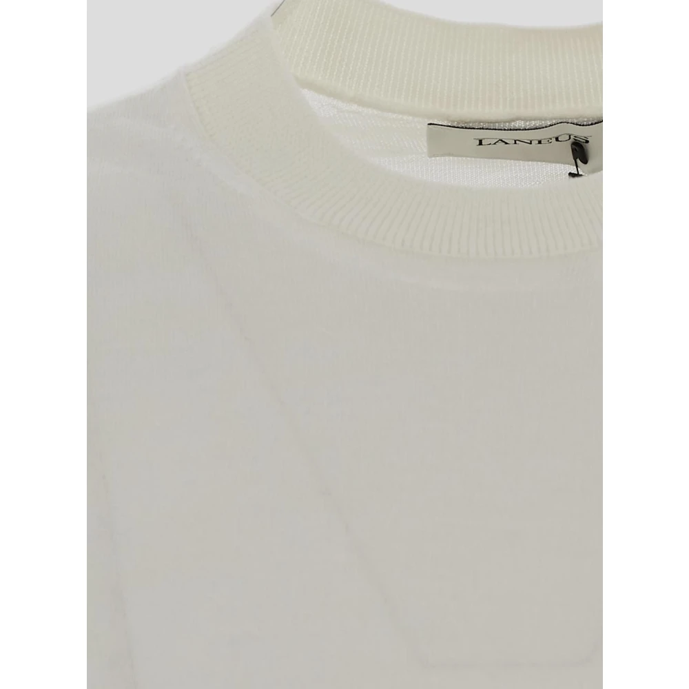 Laneus Wol Crewneck Gebreid Beige Heren