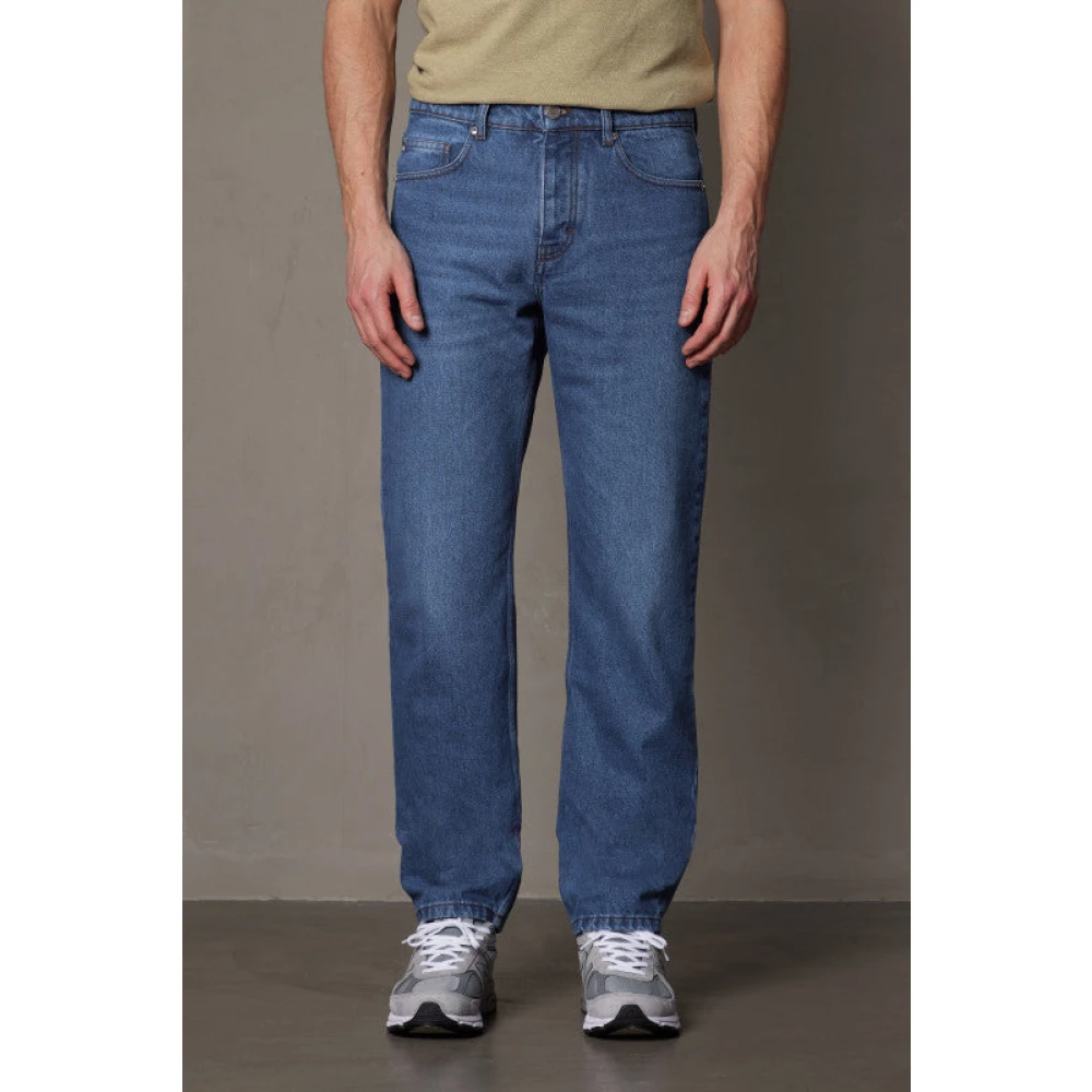 Ami Paris Gebruikte Blauwe Classic Fit Jeans Blue Heren