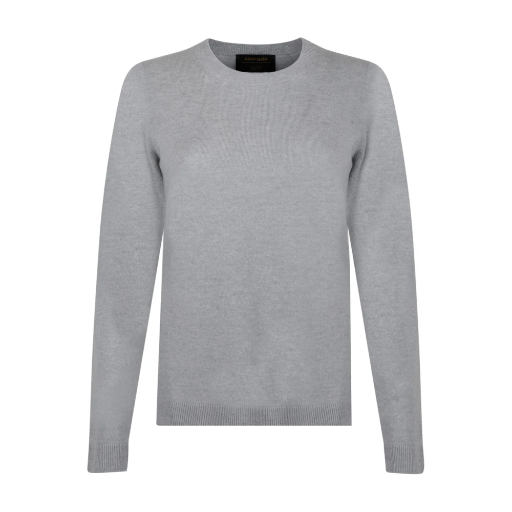 Gran Sasso Lichtgrijze Crew Neck Sweater Gray Dames