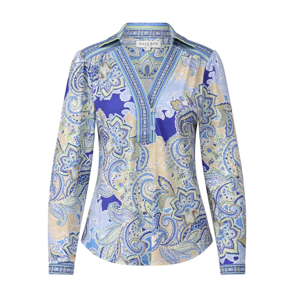 Hale Bob Paisley Print Blouse met V-hals Multicolor Dames