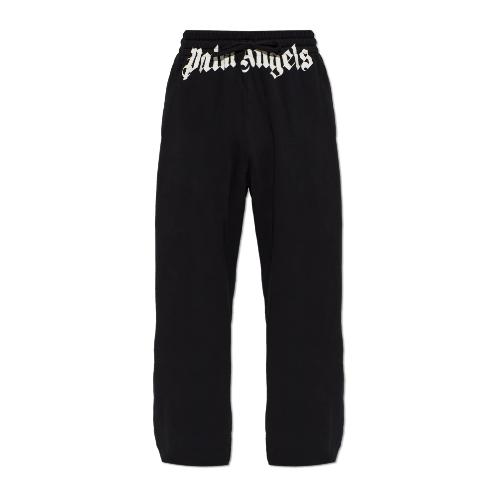 Palm Angels Waist Logo Sweatpants - Man Pants Black L - Immagine 3