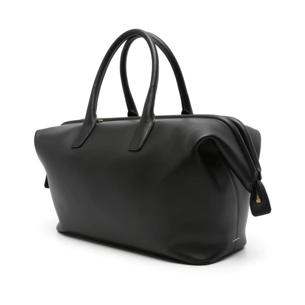 Bally Zwarte leren handtas met logo Black Dames