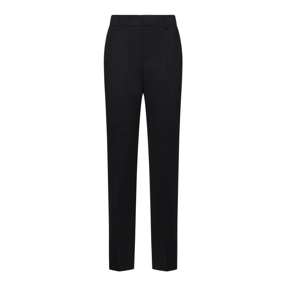 BRUNELLO CUCINELLI Zwarte Op Maat Gemaakte Wollen Broek Black Dames