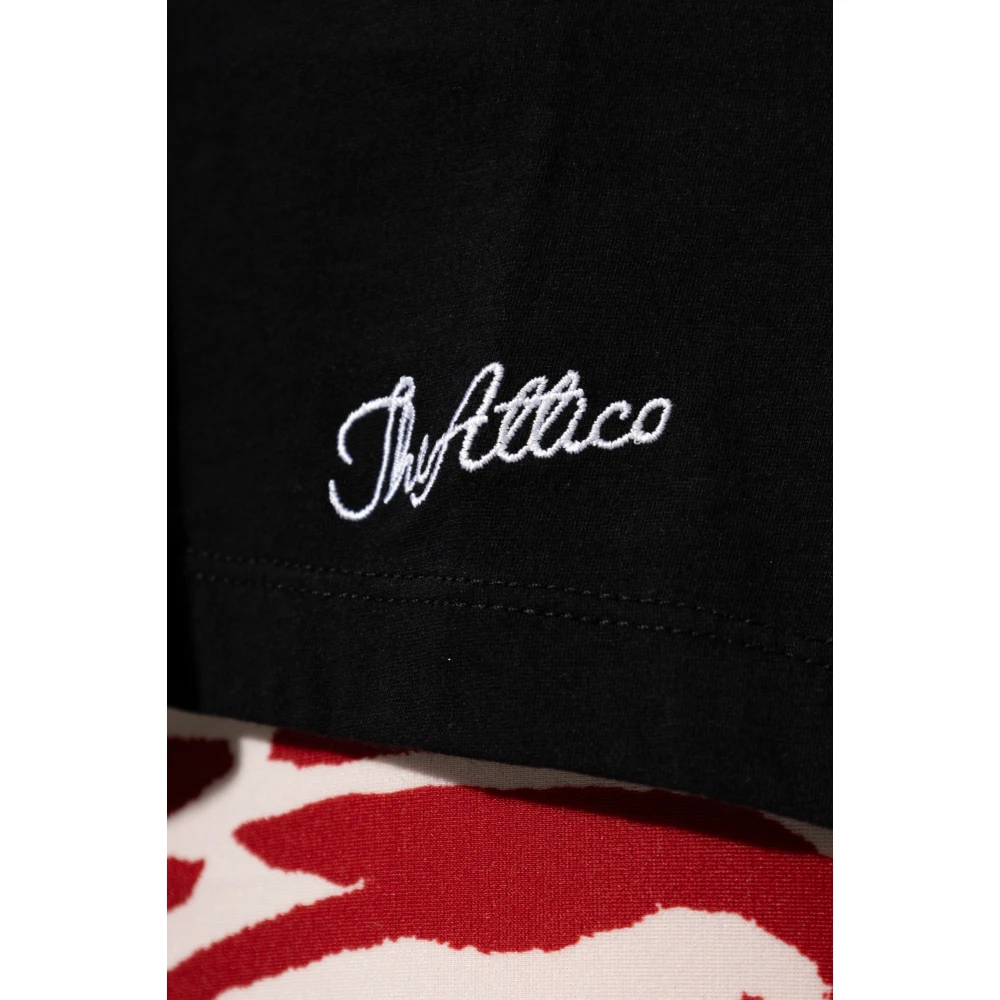 The Attico Join Us At The Beach collectie oversized T-shirt Black Dames