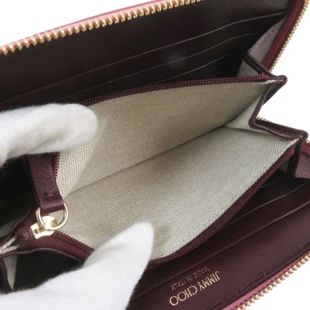 Jimmy Choo Pre-owned Leather wallets Pink Dames
