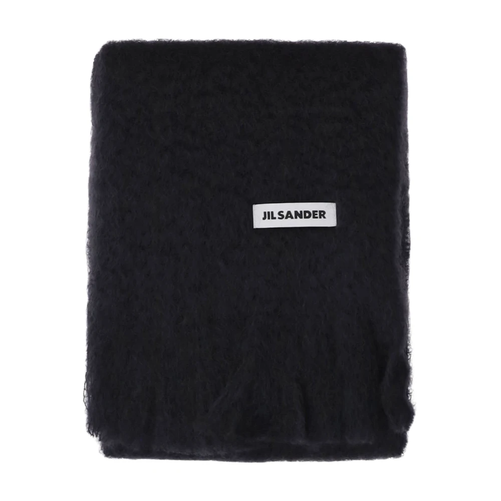 Jil Sander Black Winter Scarves, Female, One Size, Mohair-Blend Scarf