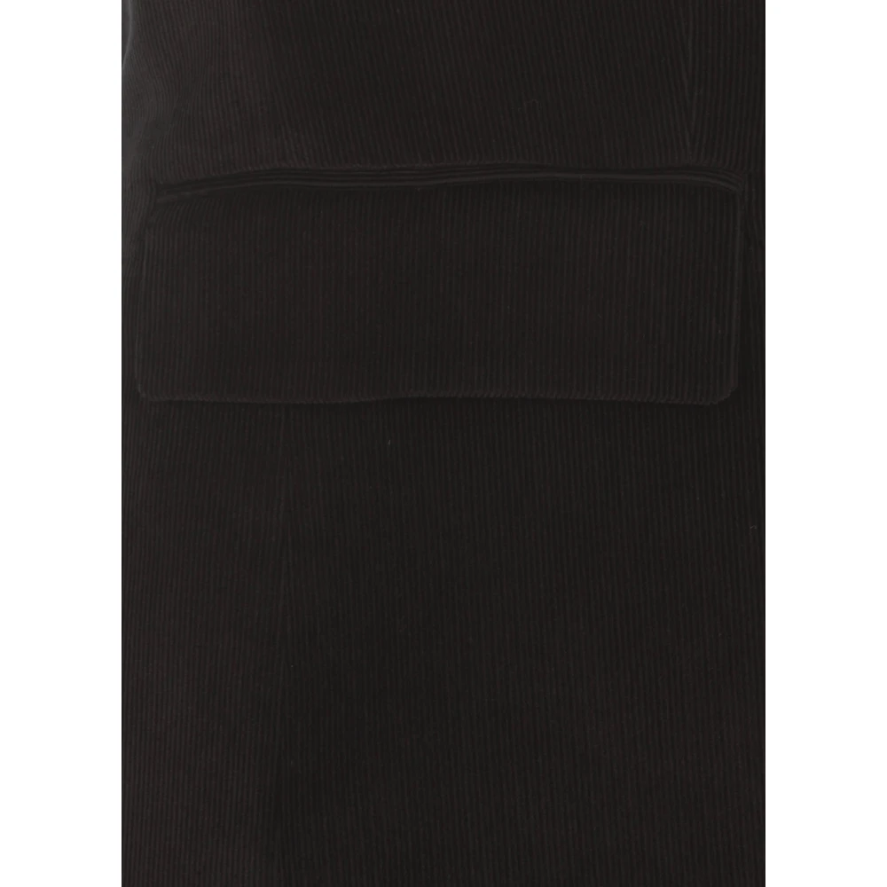 PESERICO Zwarte Viscose Blazer Peak Revers Jas Black Dames