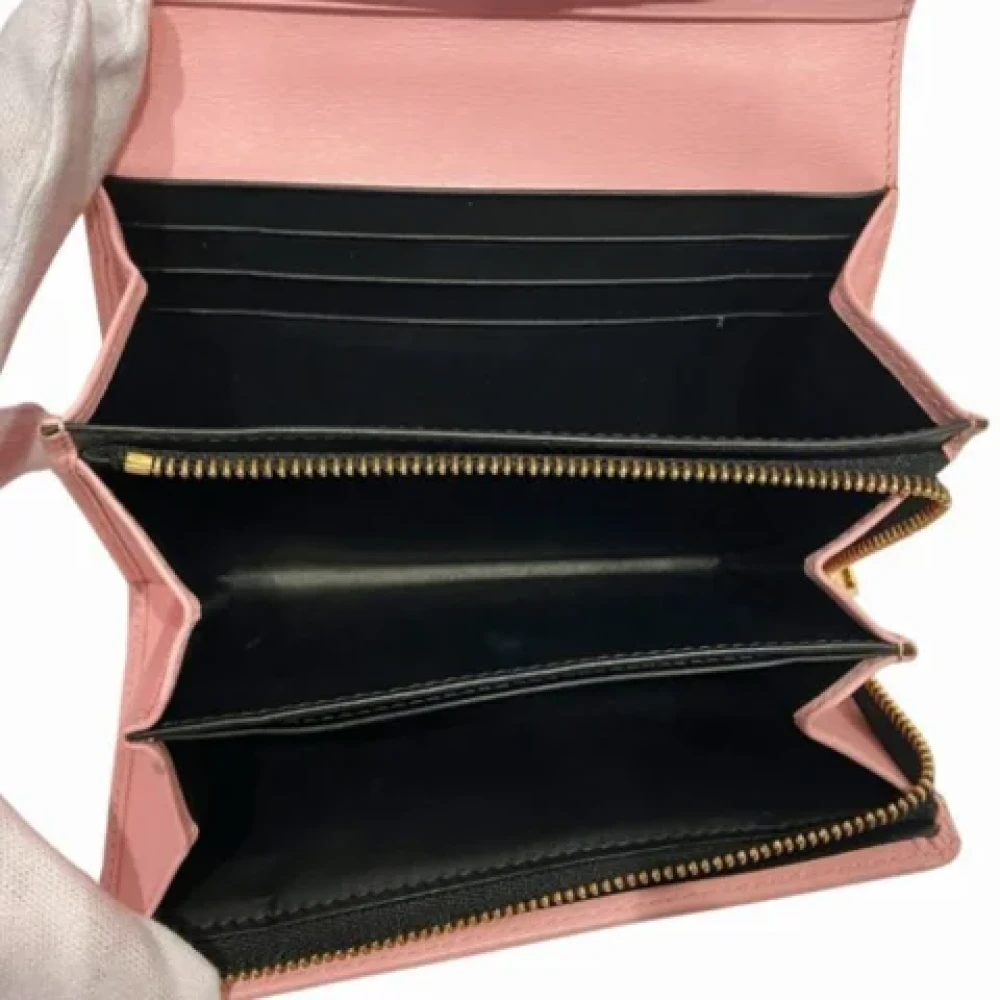Loewe Pre-owned Leather wallets Pink Dames