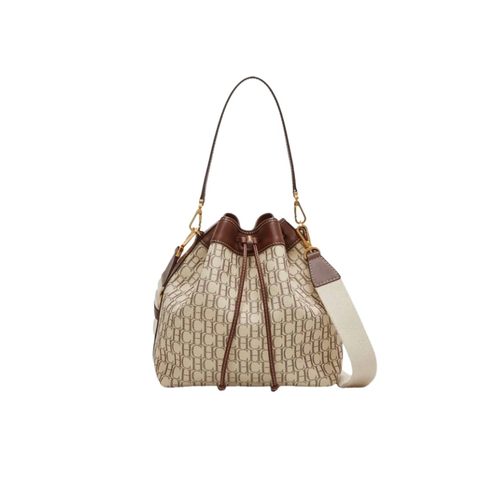 Carolina Herrera Emmer Tas Little Caracas Baobab Leer Beige Dames
