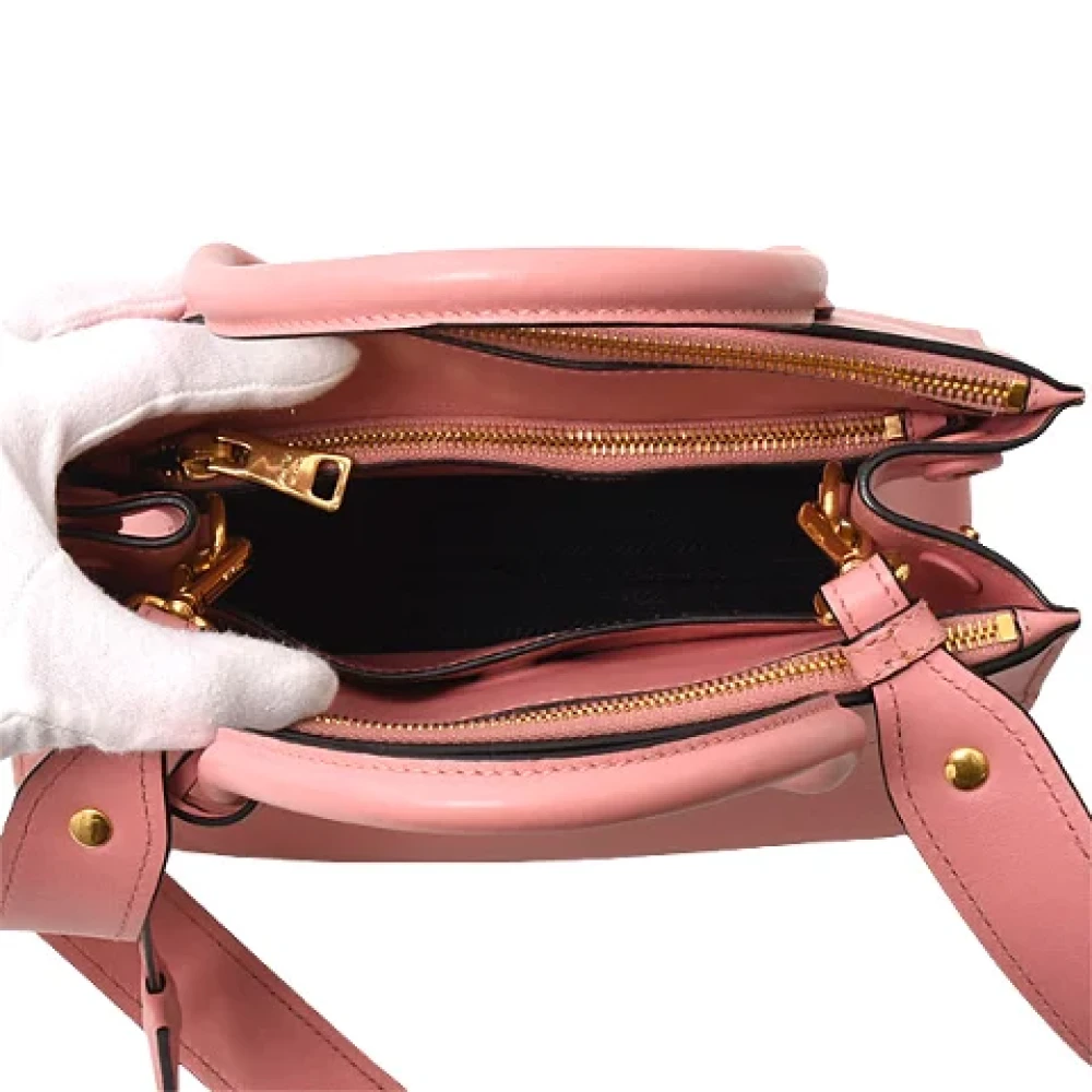Prada Vintage Pre-owned Leather prada-bags Pink Dames