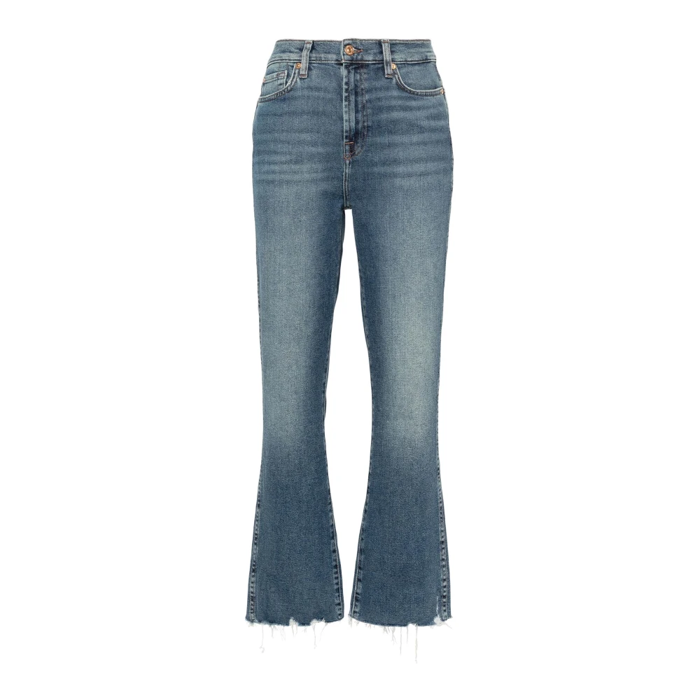 7 For All Mankind Slim Fit Boot-Cut Jeans Blauw Blue Dames