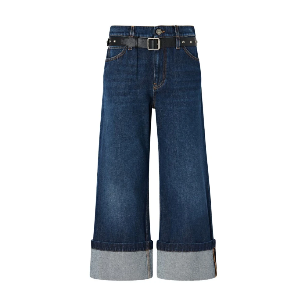 Pinko Blue Cyntia Jeans - Female - Wide Jeans - W27 - Jeans