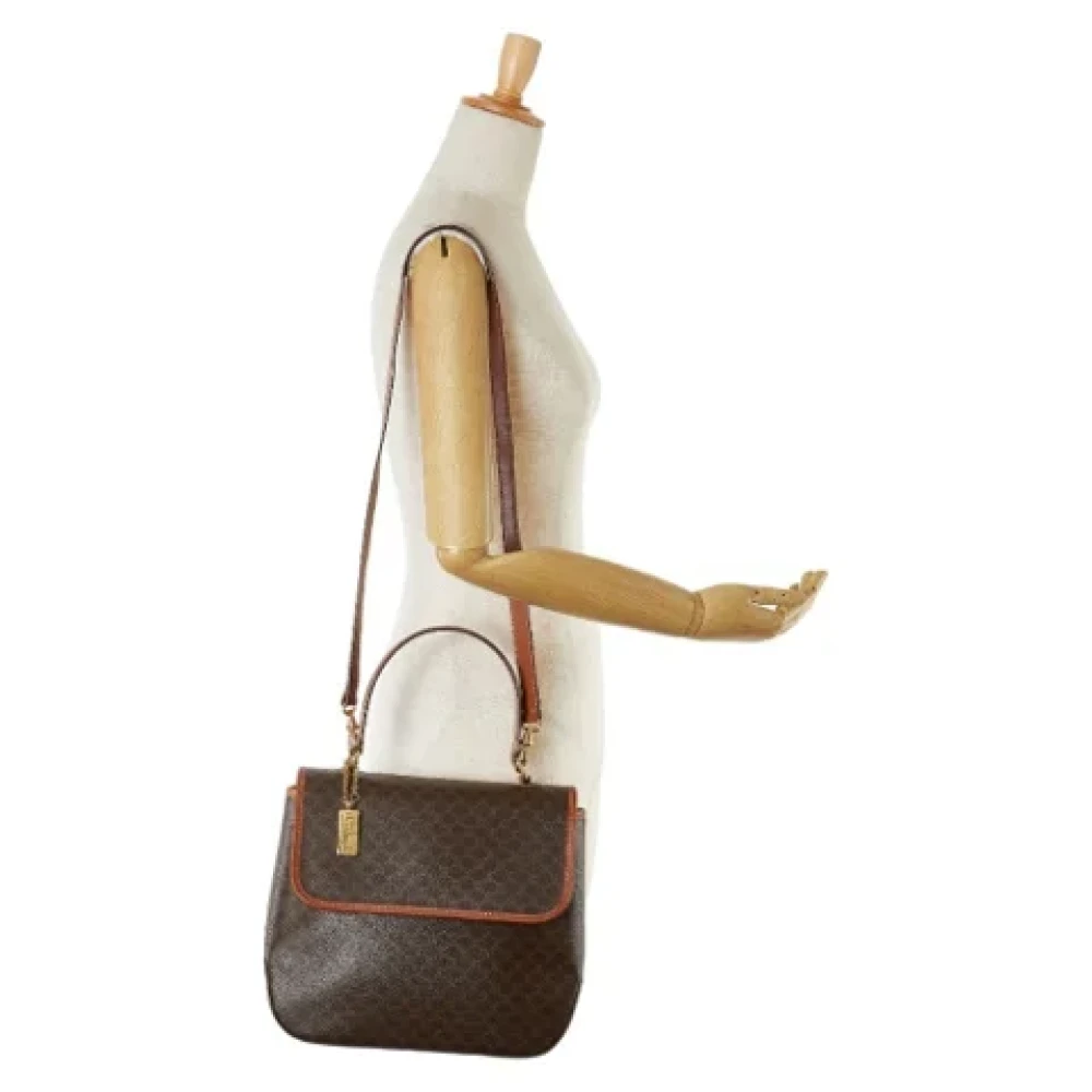 Celine Vintage Pre-owned Leather shoulder-bags Brown Dames