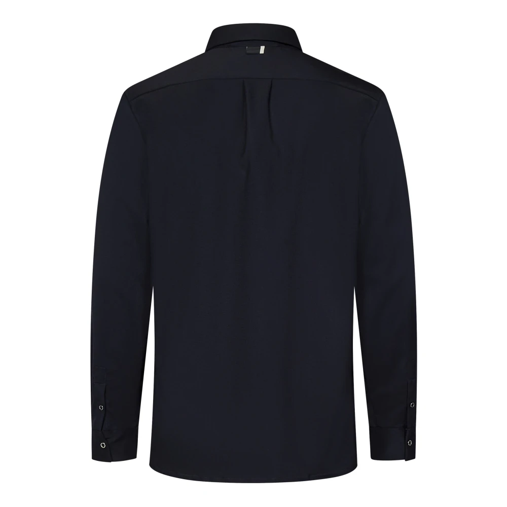 Low Brand Blauwe Techno Wol Shirt Blue Heren