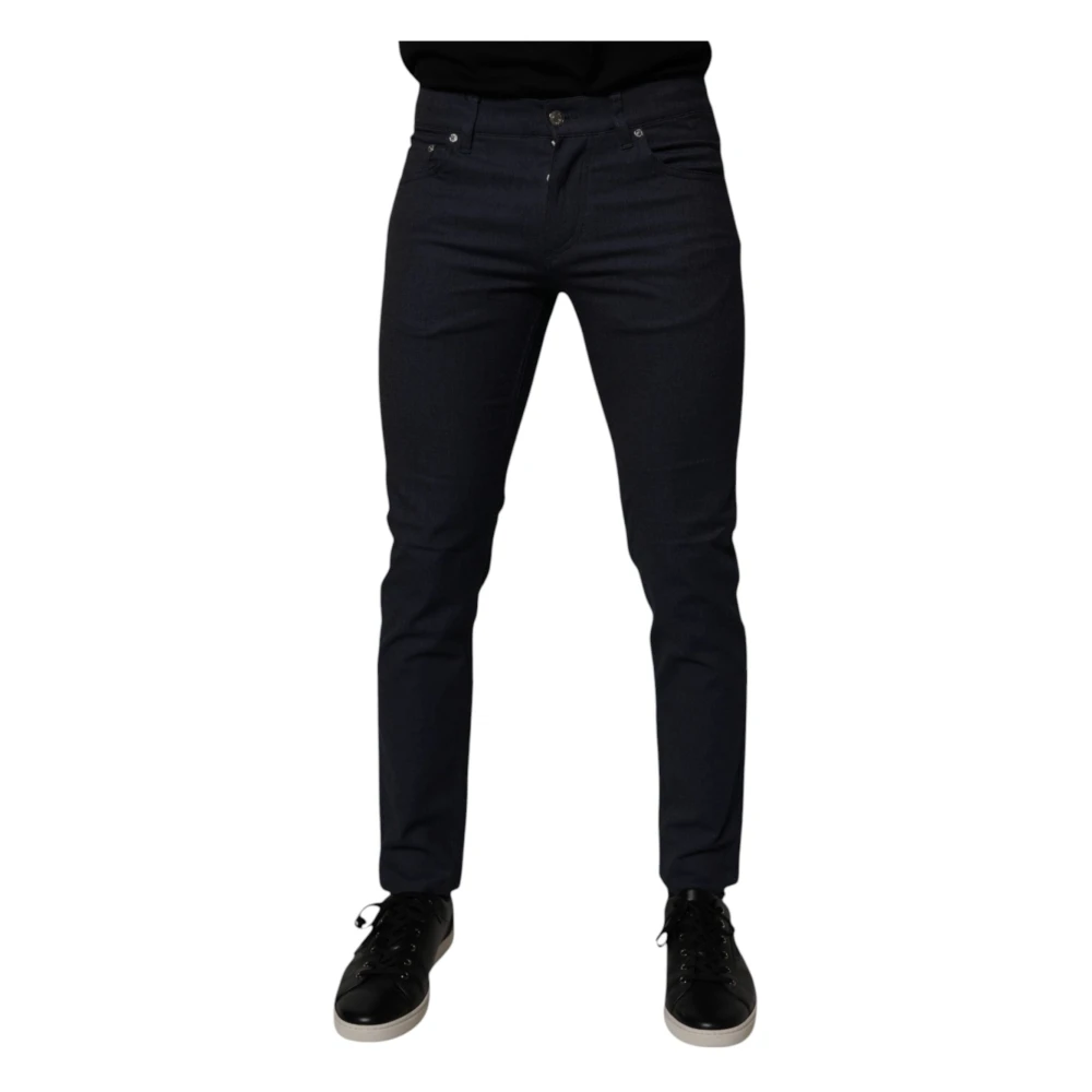 Dolce & Gabbana Men's Blue Slim Fit Jeans, Xs, Dark Stretch Skinny Denim Jeans