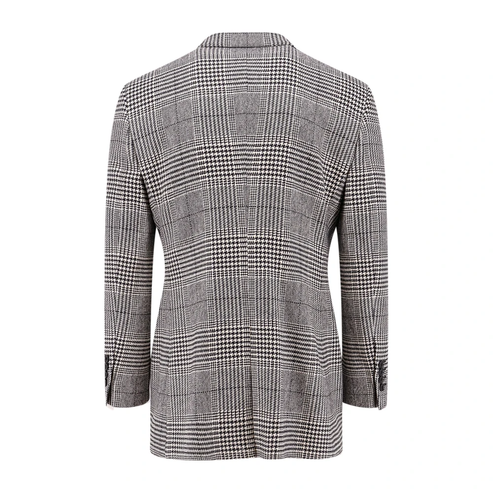 Dolce & Gabbana Grijze Prins van Wales Blazer Jas Gray Dames