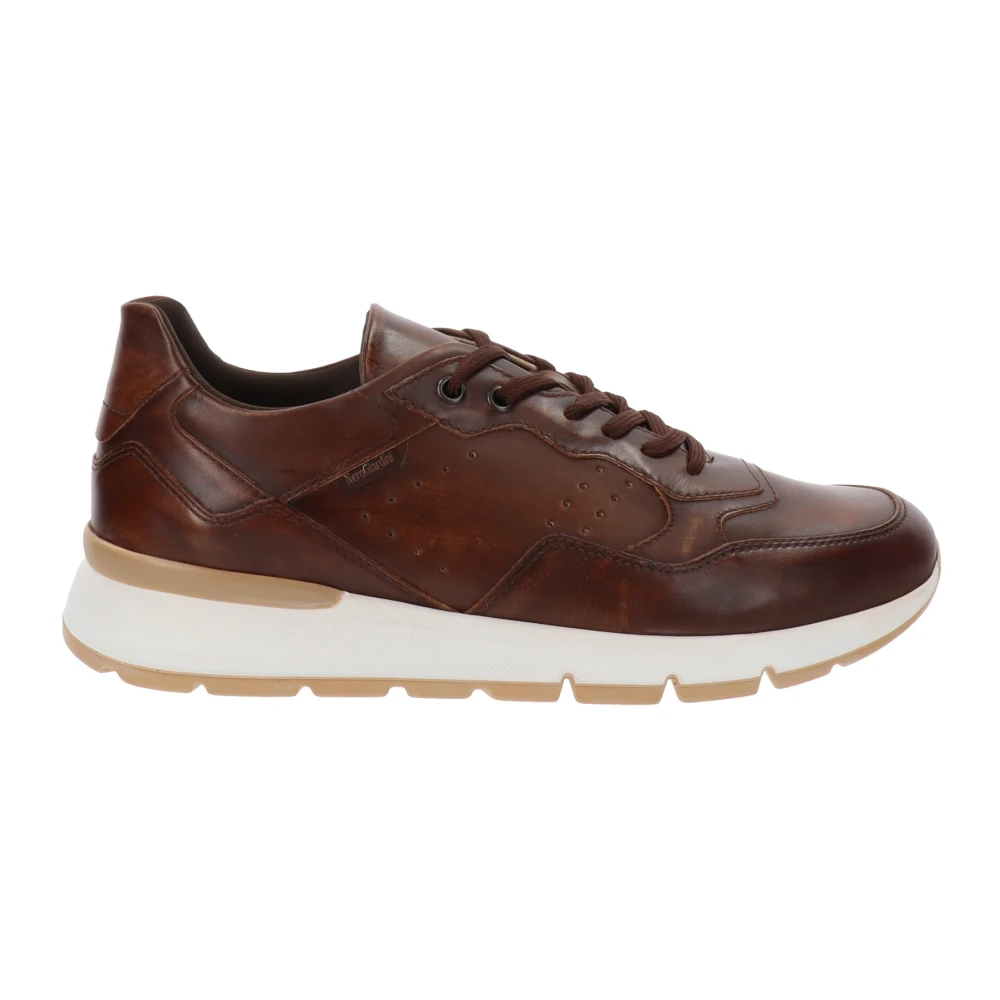 Nerogiardini Leren Heren Sneakers Modern Ontwerp Heren Schoenen Bruin
