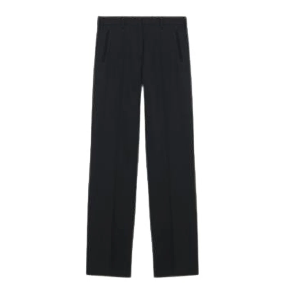 Jil Sander Women's Black Straight Trousers, M, Stylish Trousers