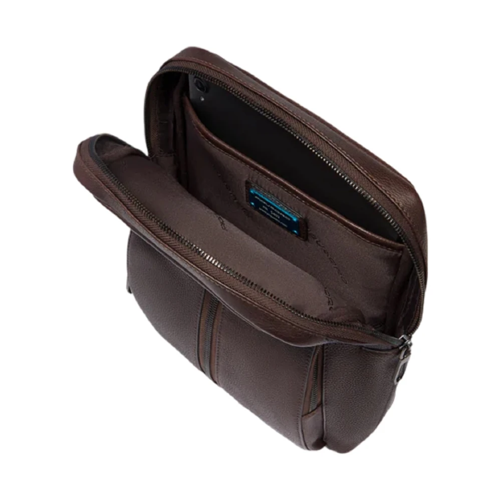 Piquadro Donkerbruine Crossbody Tas met iPad Zak Brown Heren