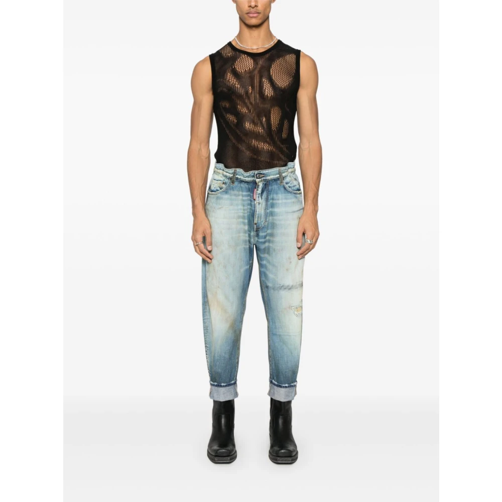 Dsquared2 Blauwe Denim Jeans voor Mannen Blue Heren