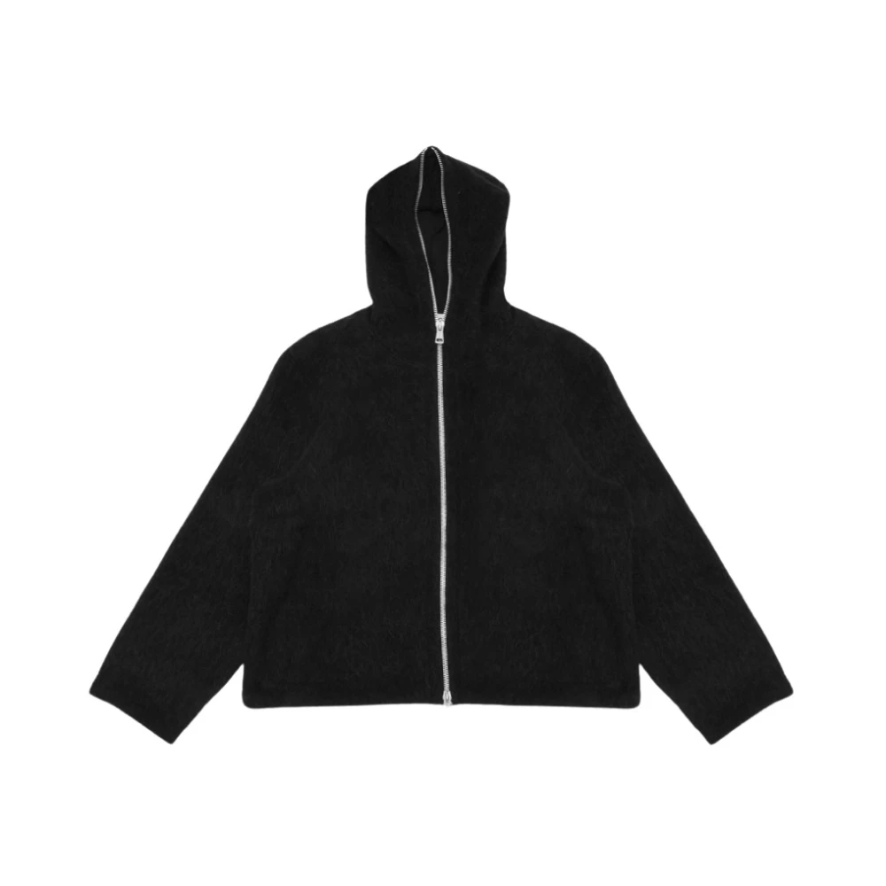 Our Legacy Hairy Zip-Up Hooded Cardigan - Man Knitwear Black Eu - 50 - Immagine 3