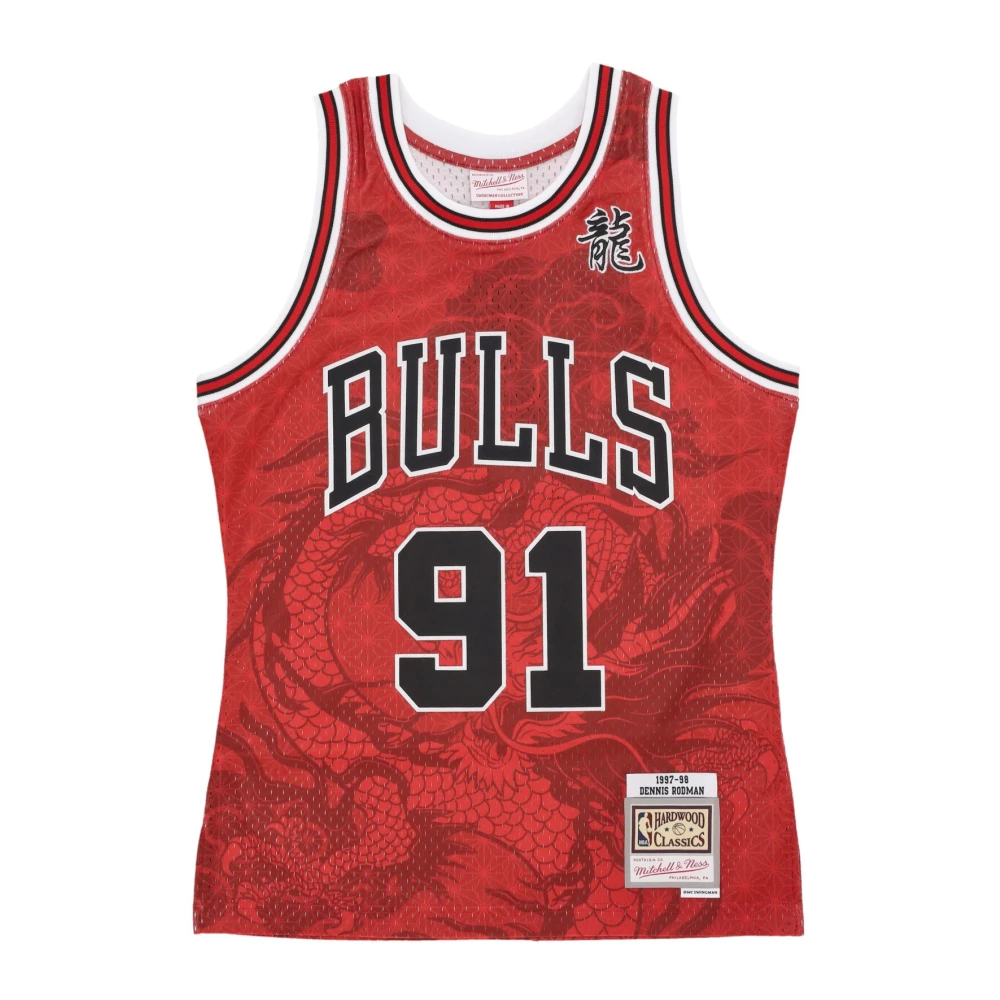 Mitchell & Ness NBA Asian Heritage Dennis Rodman Shirt Red Heren