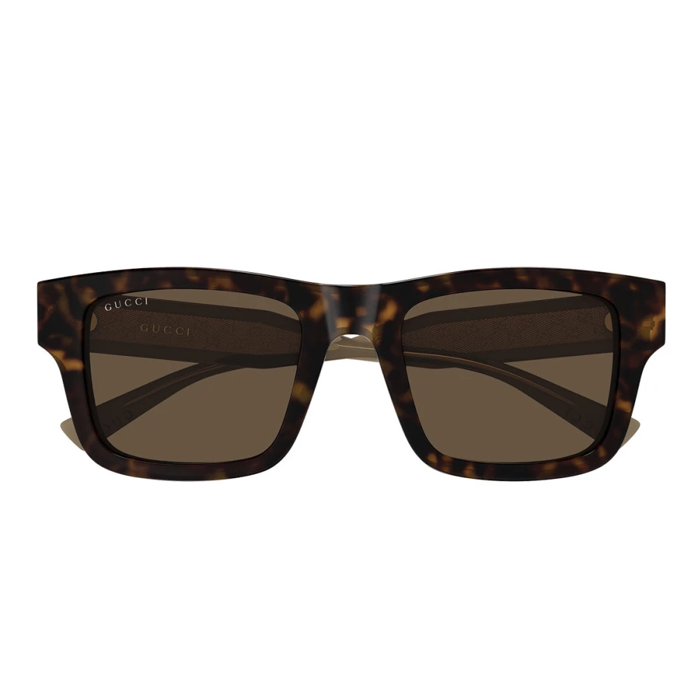 Gucci Unisex Brown Rectangular Sunglasses - Sunglasses - 52 Mm - Accessories