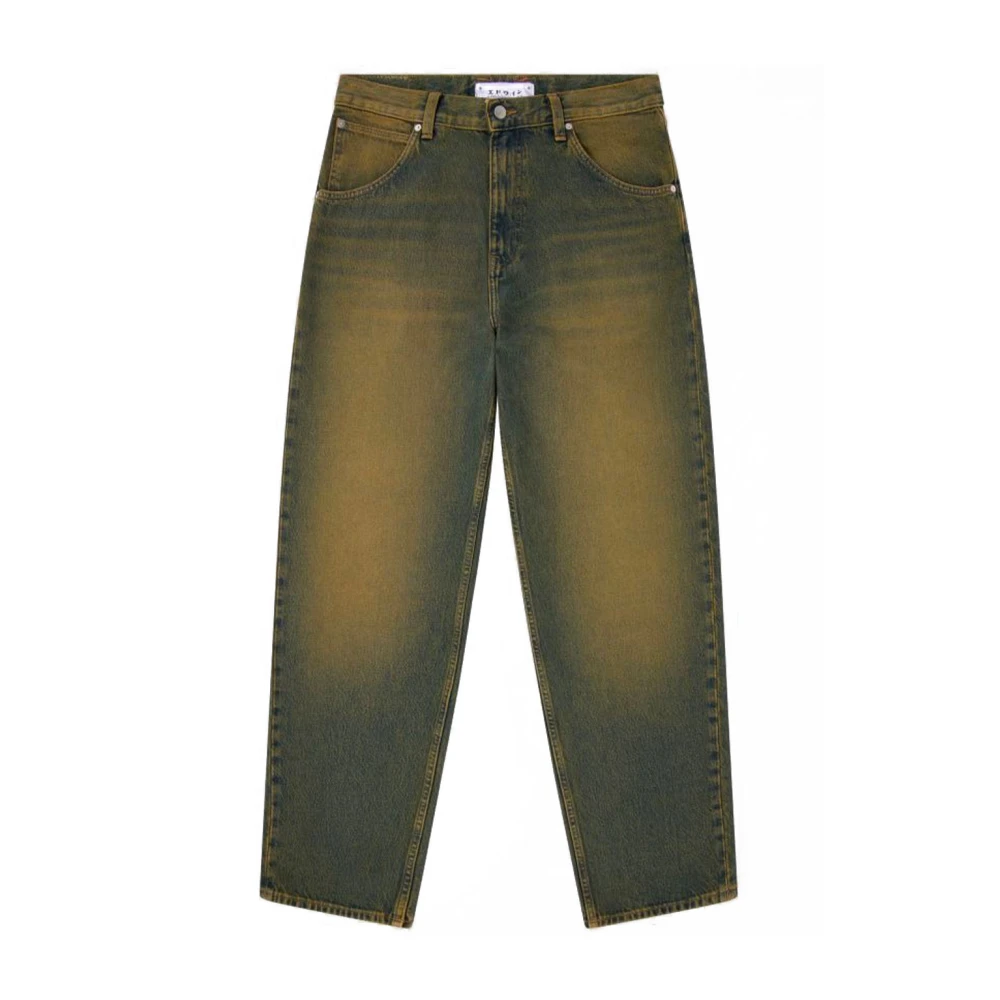 Edwin Blå Högmidjade Tvättade Jeans