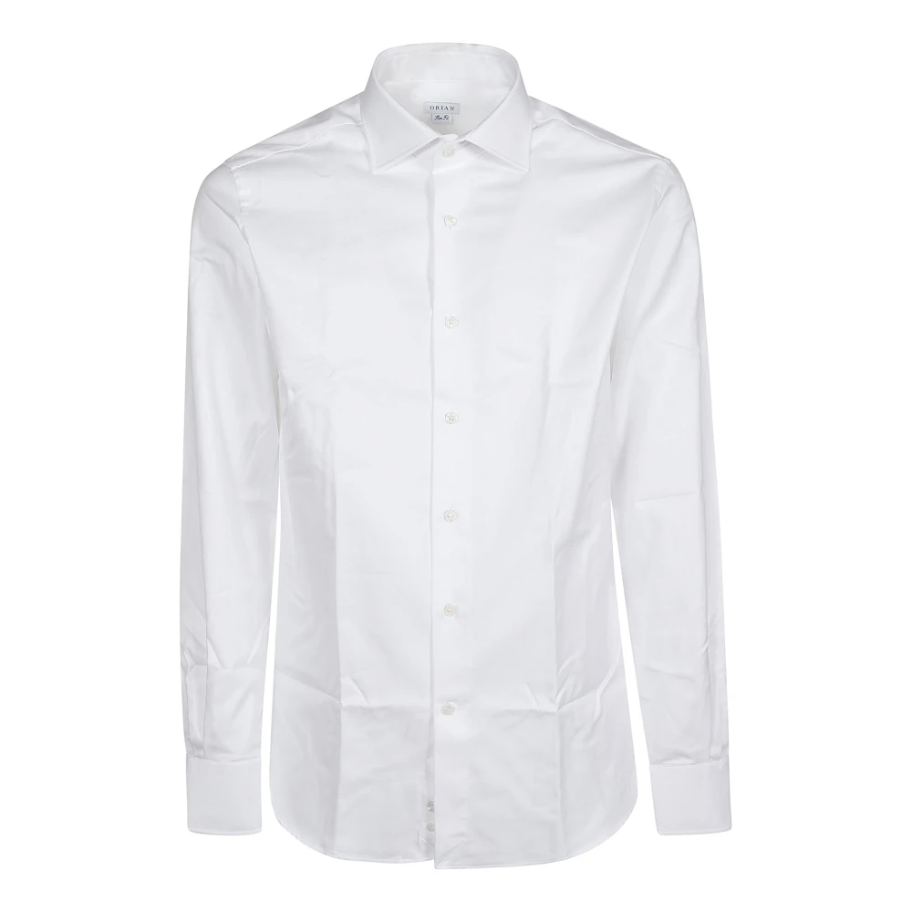 Orian Slim Fit Overhemd met Lange Mouwen White Heren