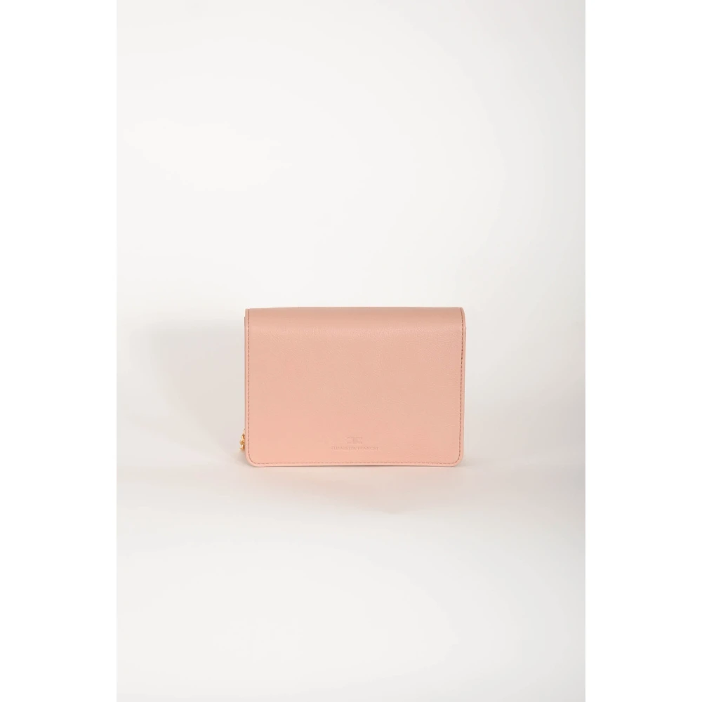 Elisabetta Franchi Kleine schoudertas met logoplaat Pink Dames