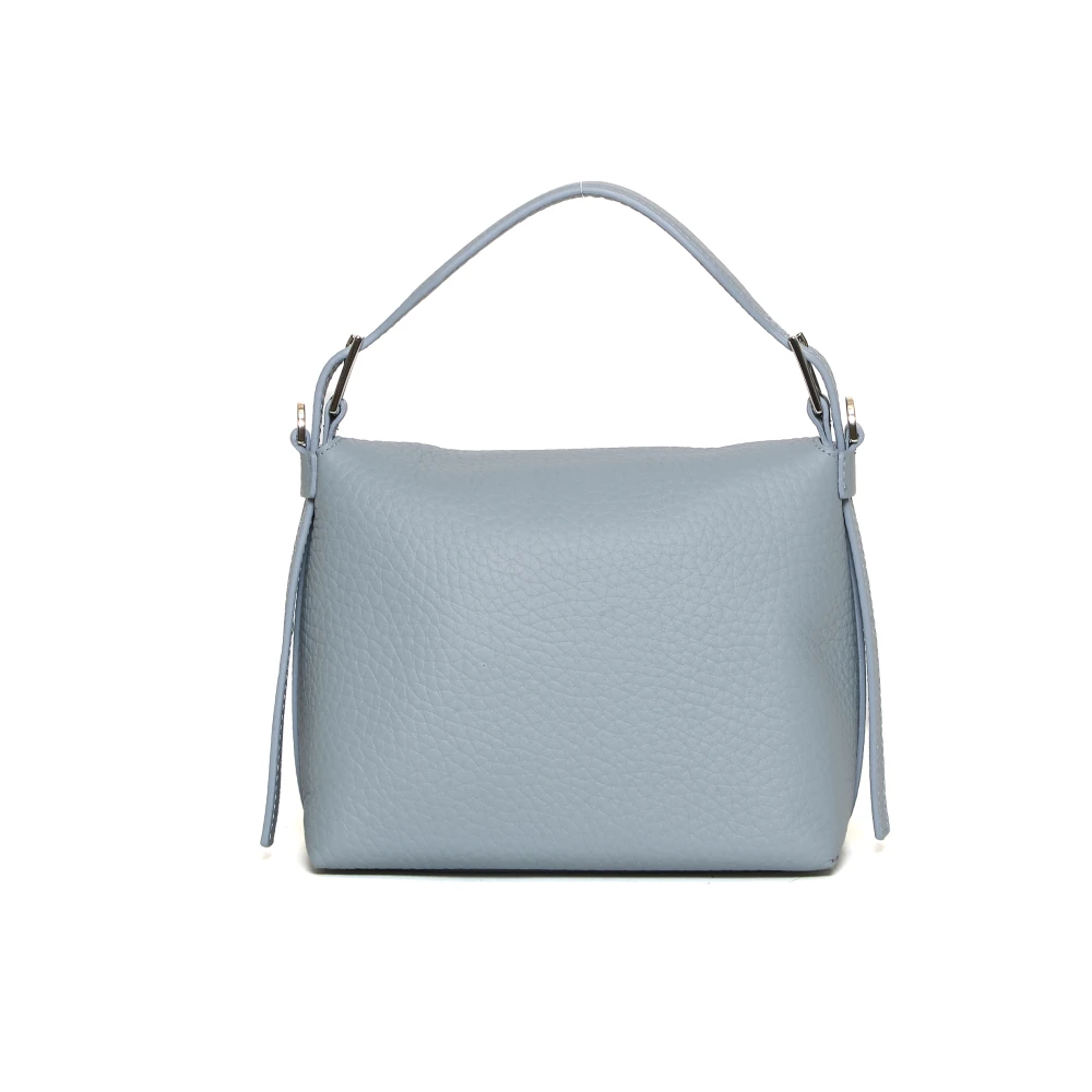 Orciani Elegante Blauwe Leren Handtas Green Dames