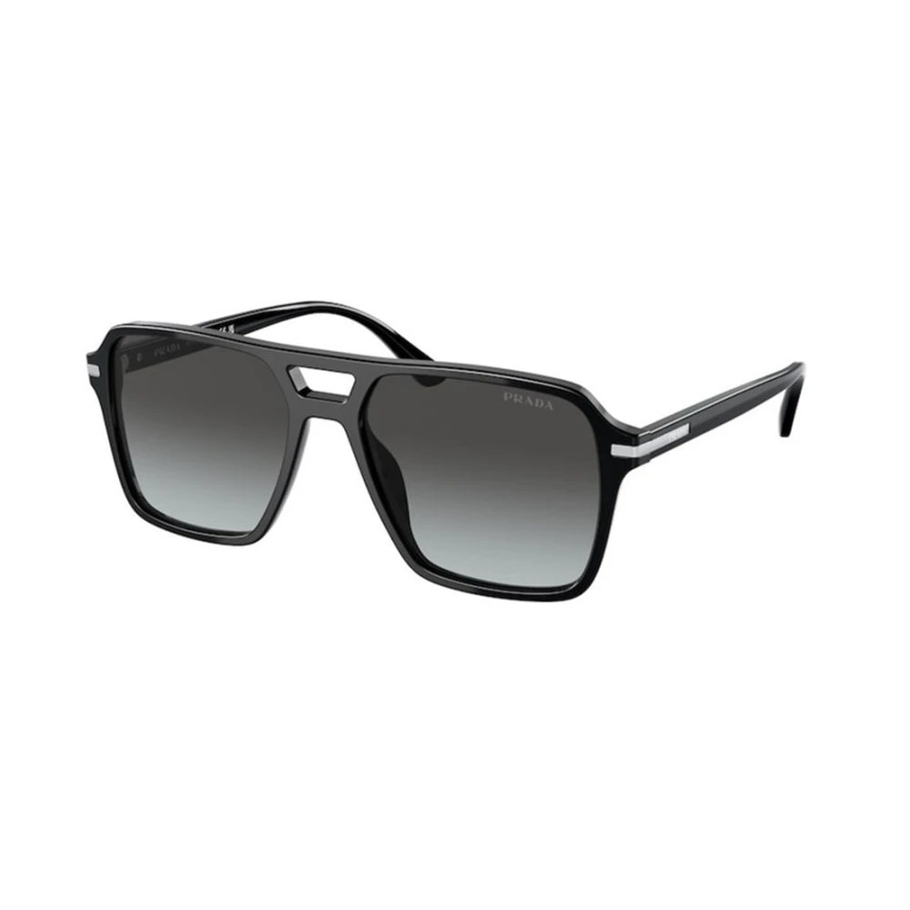 Prada Grey Man Pr 20Ys 1Ab06t Sunglasses Acetate Black Pilot Normal Shaded - Image 2