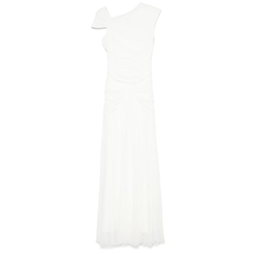 Rotate Birger Christensen Asymmetrische Maxi-jurk White Dames