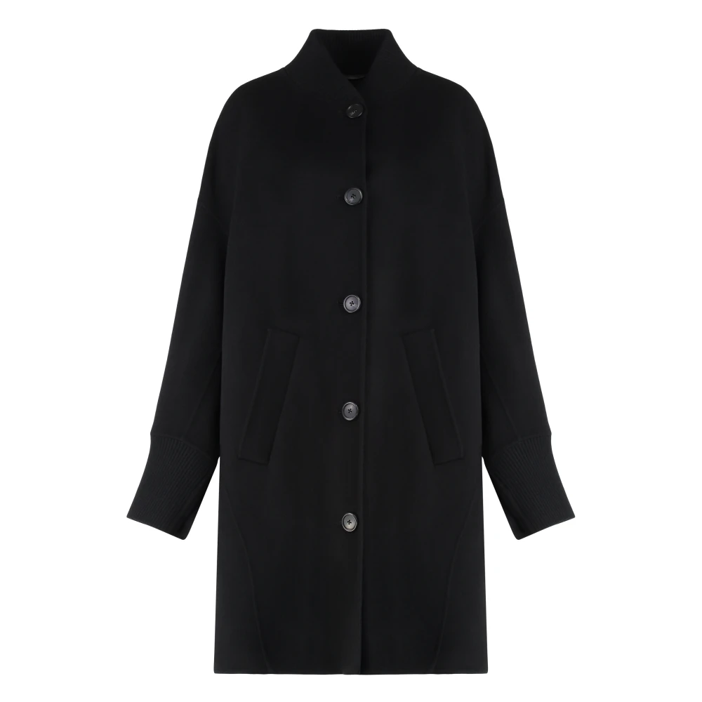 Pinko Women's Black Cocoon Coat
