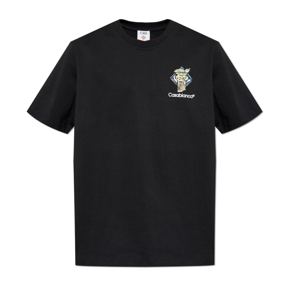 Casablanca Bedrukt T-shirt Black Heren