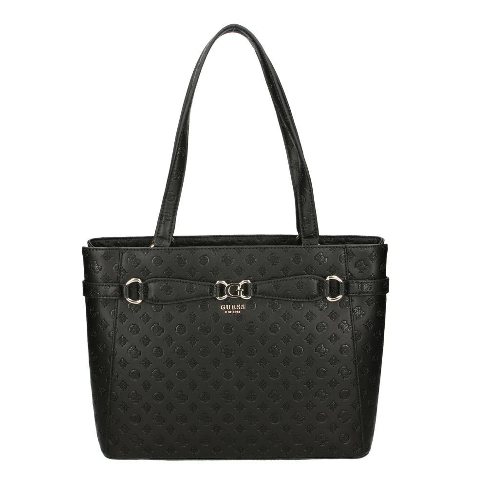 Guess Svart Arlena Logo Noel Tote Väska Black, Dam