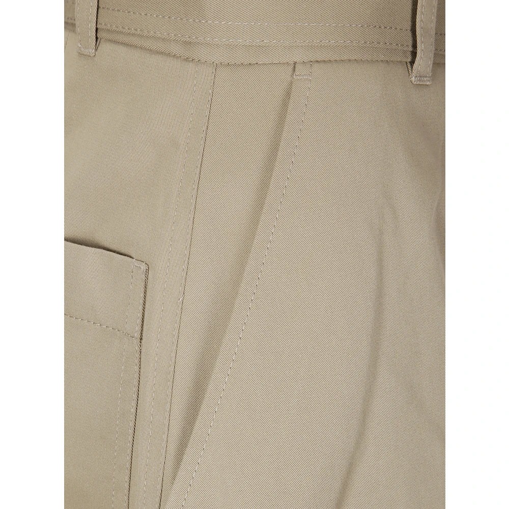 Studio Nicholson Gebelte broek met ronde pijp Beige Dames