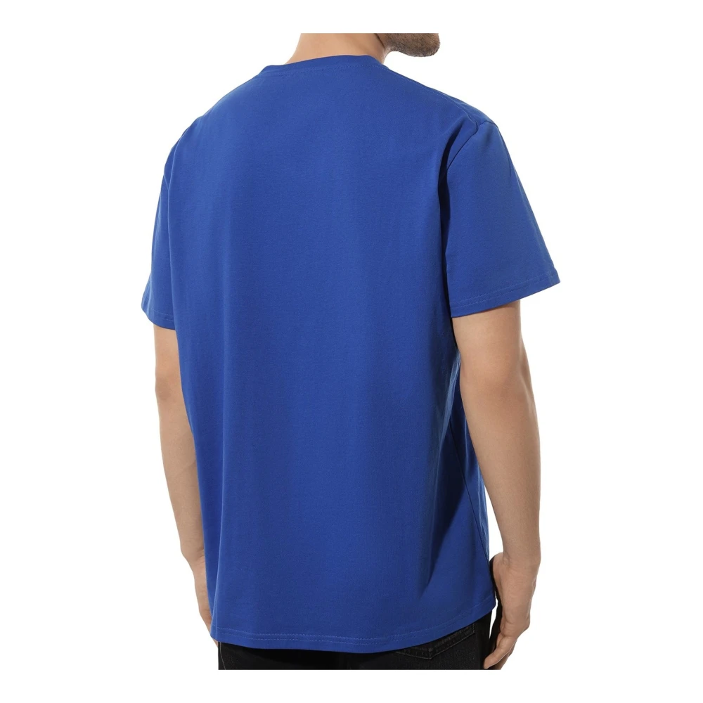 alexander mcqueen Blauw Katoenen T-Shirt met Logo Print Blue Heren