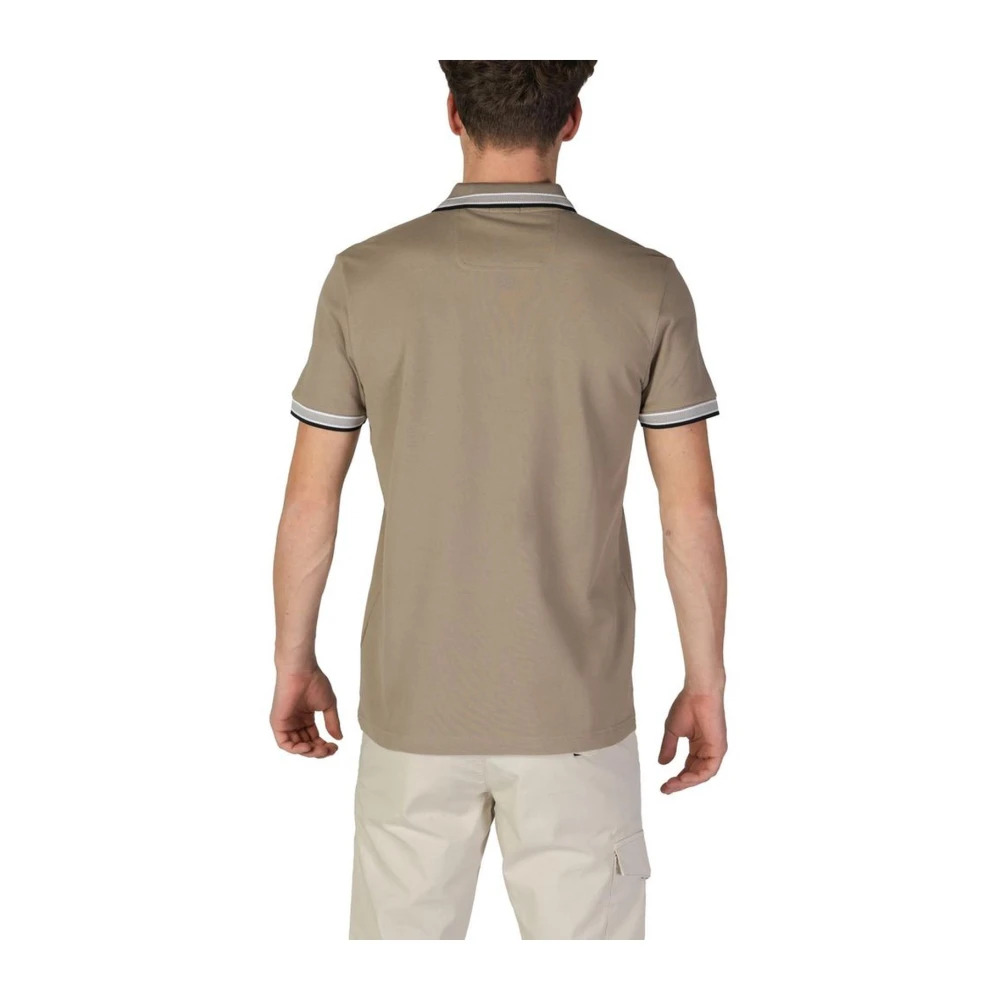 Hugo Boss Katoenen poloshirt met korte mouwen Beige Heren