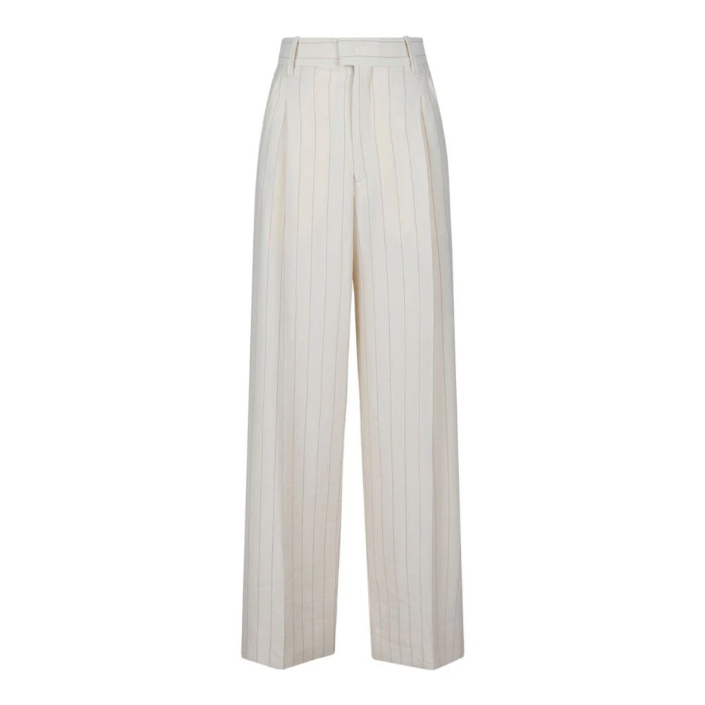 Isabel marant Ecru Pinstripe Tailored Trousers Beige Dames