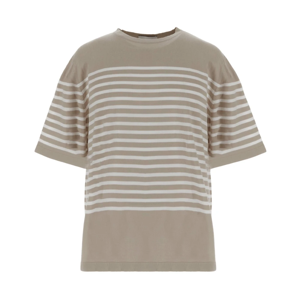 Lardini Casual Katoenen T-shirt voor Mannen Beige Heren