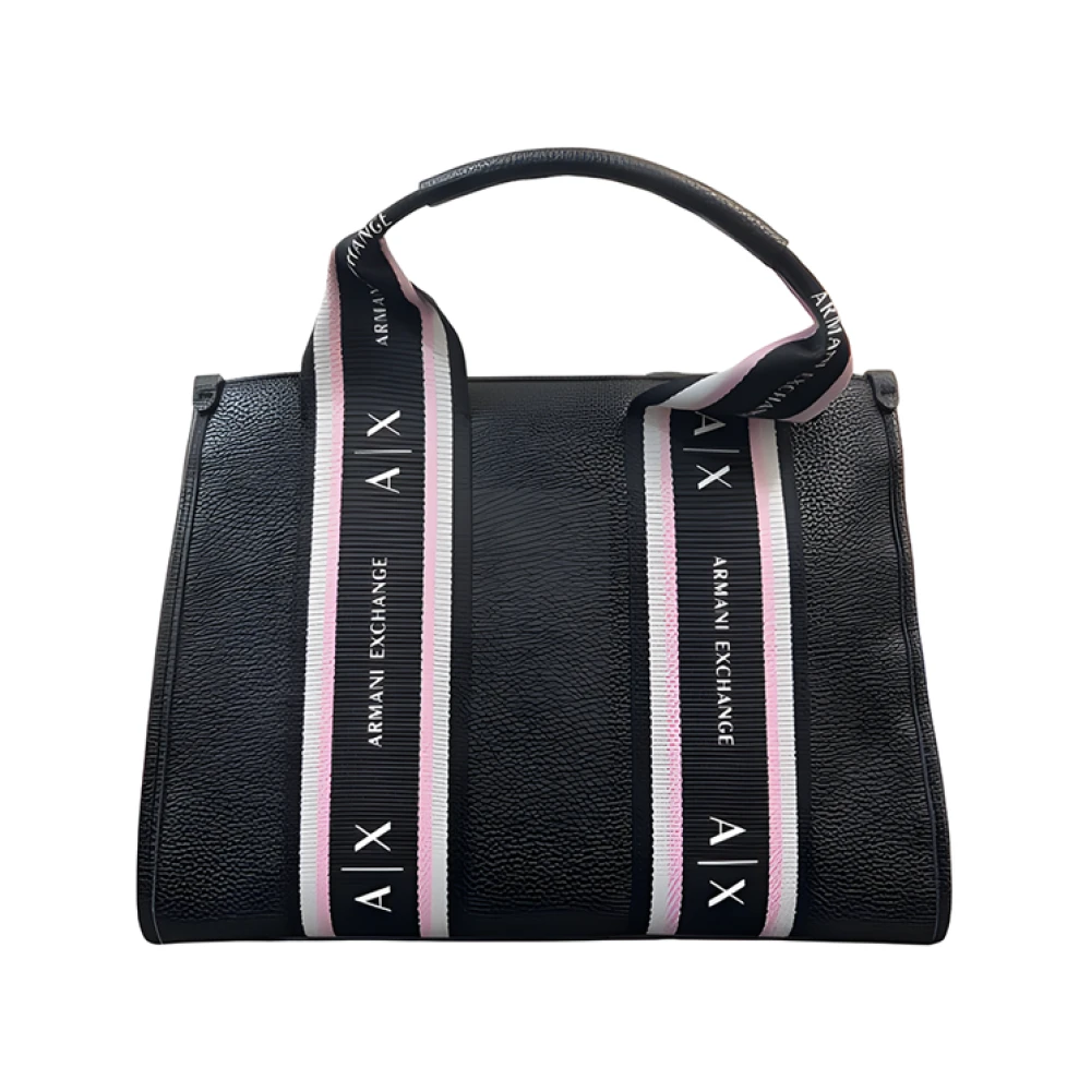 Armani Exchange Elegante Zwarte Handtas met Modern Design Black Dames