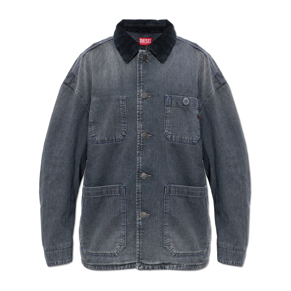 Diesel Unisex Blau Jacken, Lgröße: