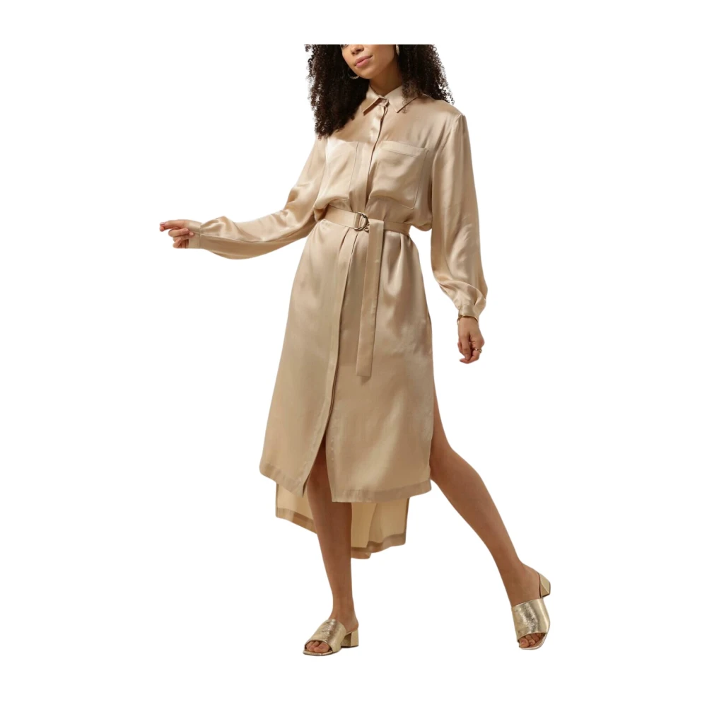 Semicouture Gouden Fillipa Midi Jurk Yellow Dames